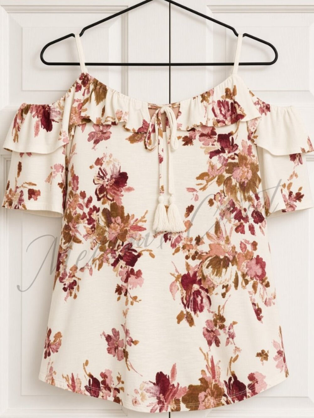 Maurices Floral Cold Shoulder Top 2X